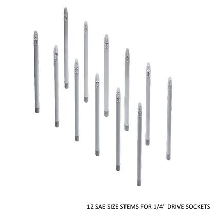 1/4" Socket Stems - SAE - Toolbox Widget USA Socket Organizer, Socket Organization, Toolbox Widget, Tool Box Widget, Tool Organization, Socket Holder, Socket Tray