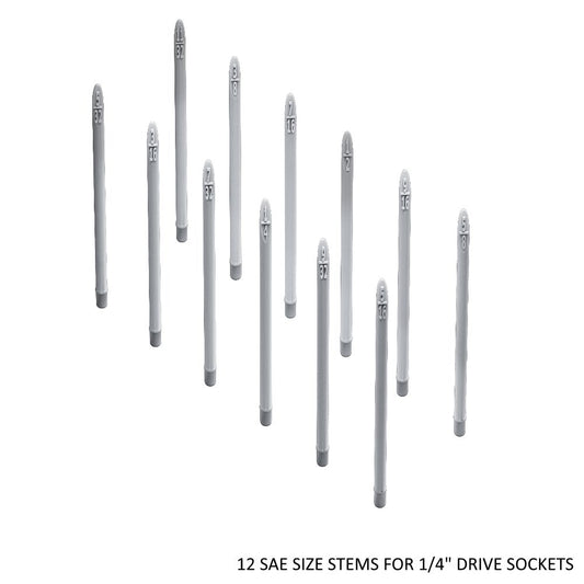 1/4" Socket Stems - SAE - Toolbox Widget USA Socket Organizer, Socket Organization, Toolbox Widget, Tool Box Widget, Tool Organization, Socket Holder, Socket Tray
