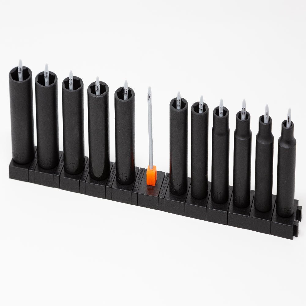 3/8" Socket Organizers - Toolbox Widget Australia Socket Organizer, Socket Organization, Toolbox Widget, Tool Box Widget, Tool Organization, Socket Holder, Socket Tray
