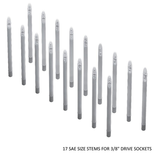 3/8" Socket Stems - SAE - Toolbox Widget USA Socket Organizer, Socket Organization, Toolbox Widget, Tool Box Widget, Tool Organization, Socket Holder, Socket Tray