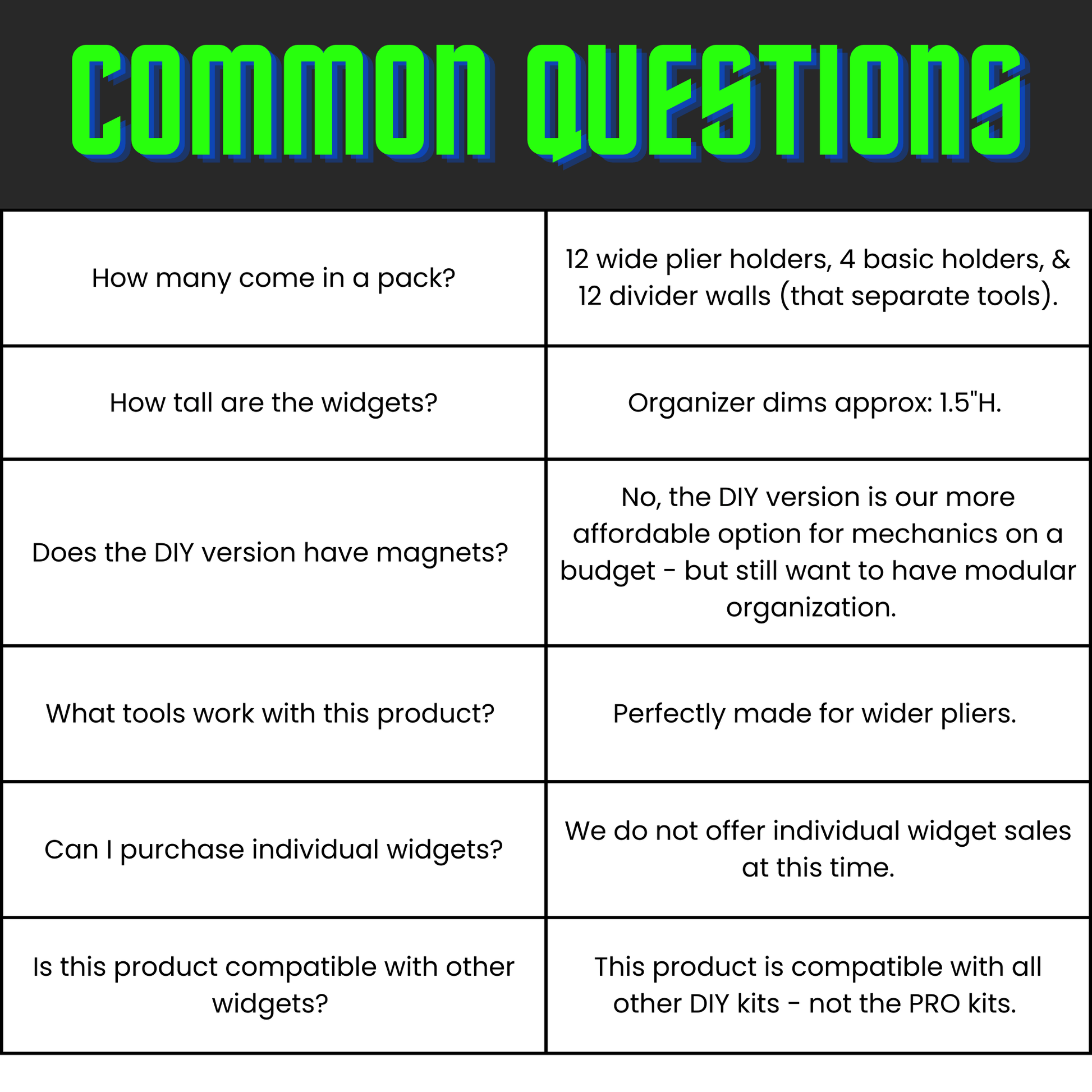 DIY - Plier Organizer Wide - Toolbox Widget USA, Plier Organizer, Plier Organization, Toolbox Widget, Tool Box Widget, Tool Organization, Plier Holder