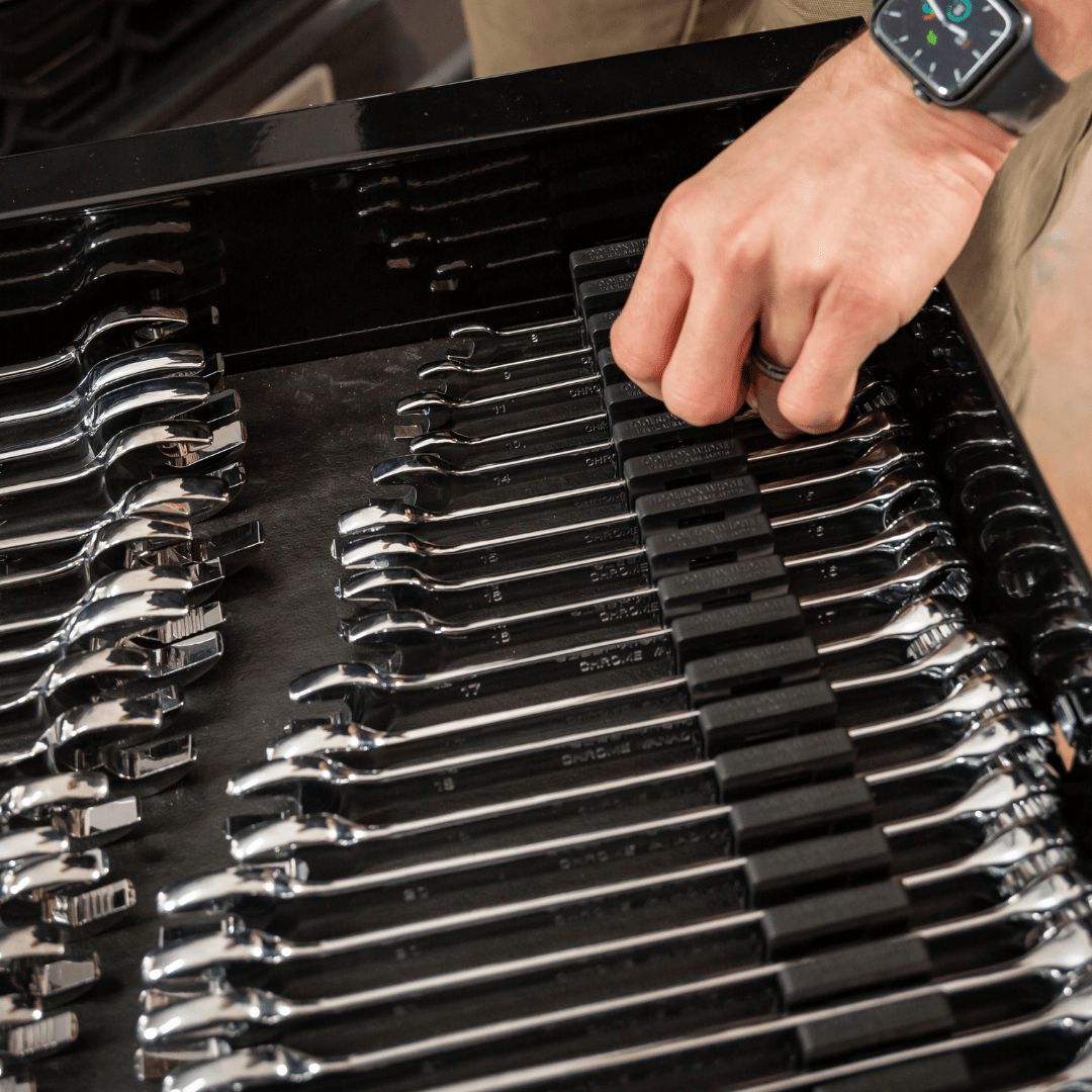 DIY - Wrench Organizer Wide - Toolbox Widget Australia Wrench Organizer, Wrench Organization, Toolbox Widget, Tool Box Widget, Tool Organization, Wrench Holder
