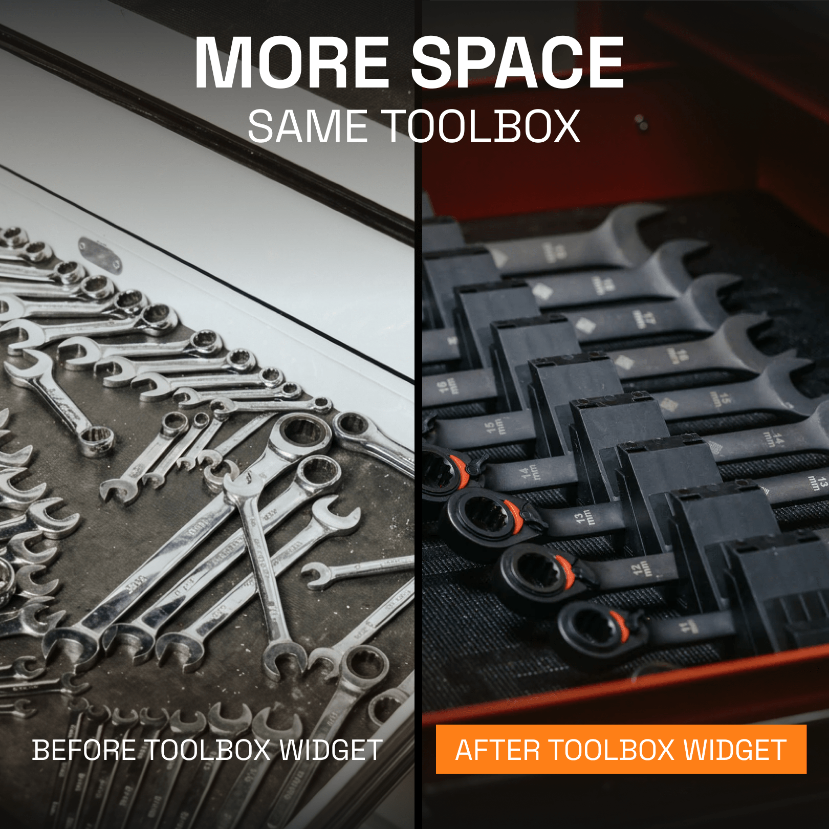 Large Wrench Organizers - Angled - Toolbox Widget USA