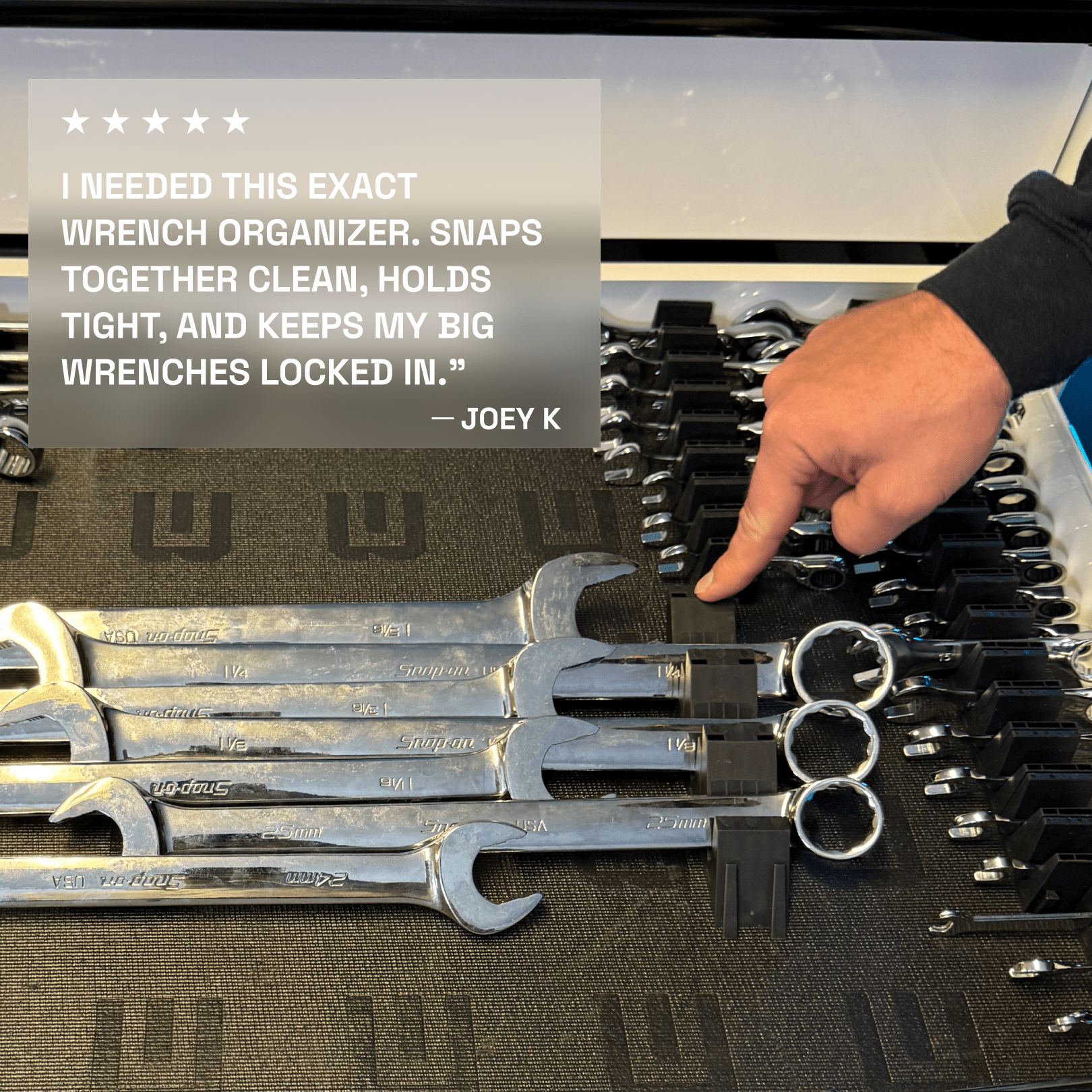 Large Wrench Organizers - Angled - Toolbox Widget USA