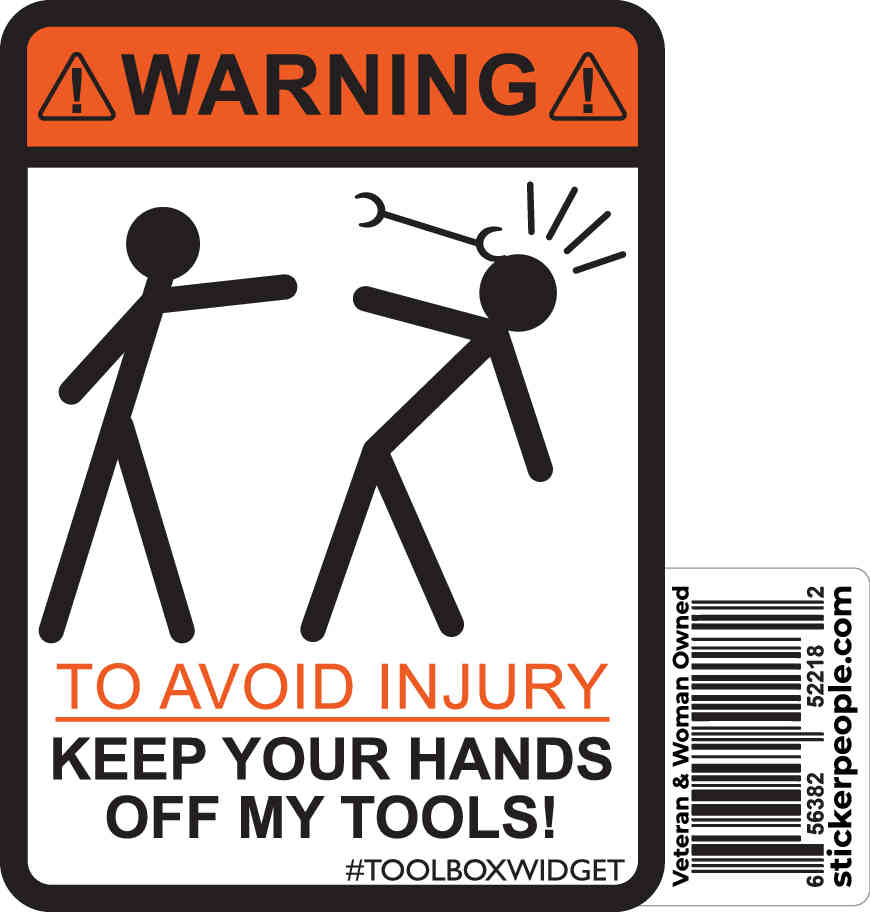 Stick Figure Throwing Wrench - Toolbox Widget USA