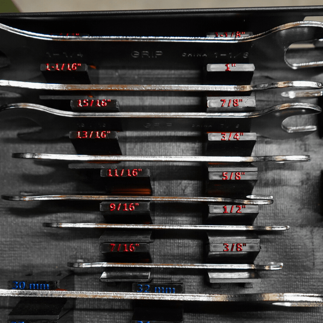 Wrench Size Labels - SAE+ (2.0) - Toolbox Widget Australia Wrench Organizer, Wrench Organization, Toolbox Widget, Tool Box Widget, Tool Organization, Wrench Holder