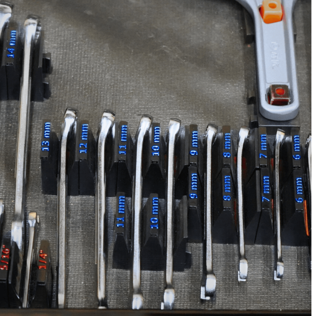 Wrench Size Labels - SAE+ (2.0) - Toolbox Widget Australia Wrench Organizer, Wrench Organization, Toolbox Widget, Tool Box Widget, Tool Organization, Wrench Holder