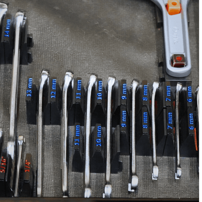 Wrench Size Labels - SAE+ (2.0) - Toolbox Widget Australia Wrench Organizer, Wrench Organization, Toolbox Widget, Tool Box Widget, Tool Organization, Wrench Holder