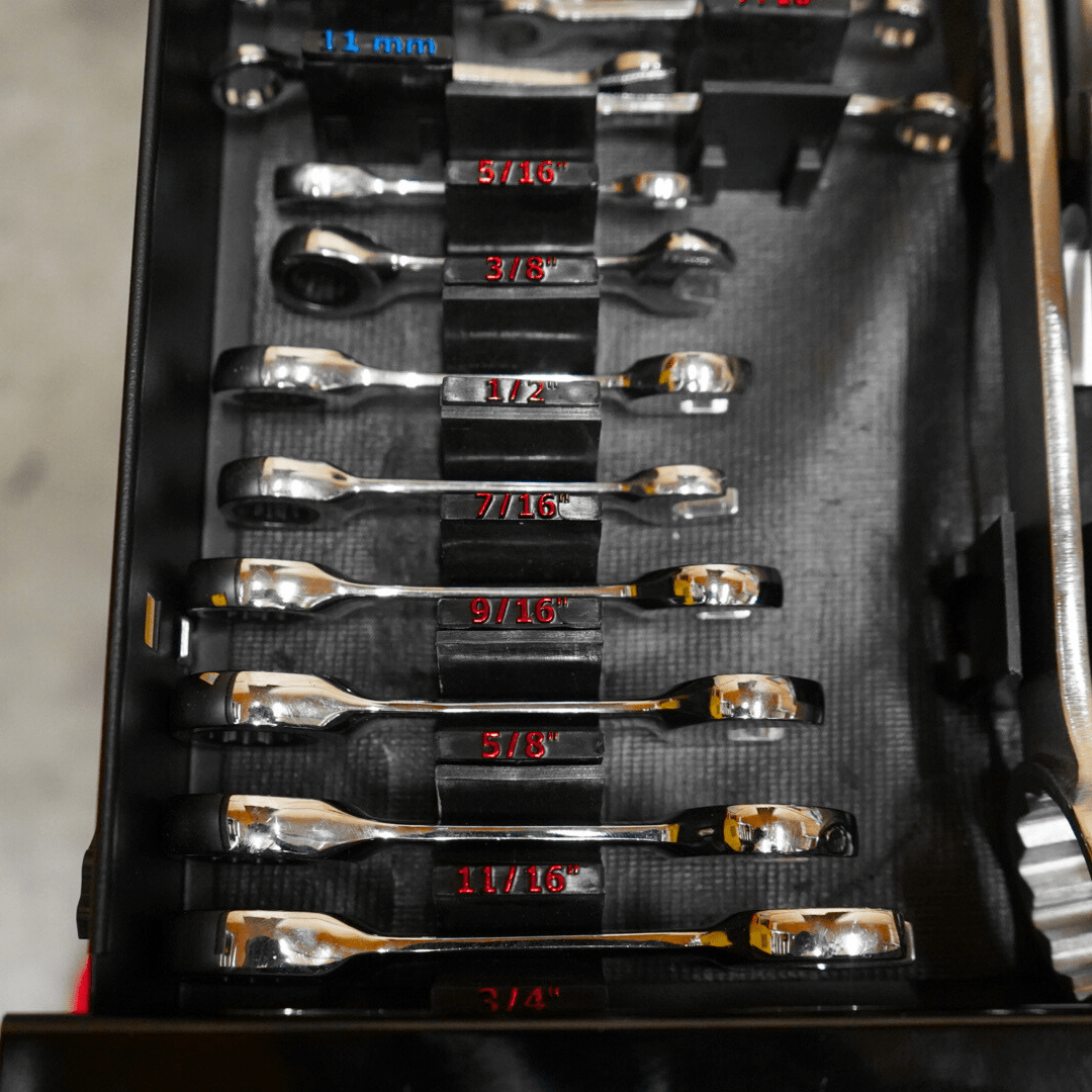 Wrench Size Labels - SAE+ (2.0) - Toolbox Widget Australia Wrench Organizer, Wrench Organization, Toolbox Widget, Tool Box Widget, Tool Organization, Wrench Holder