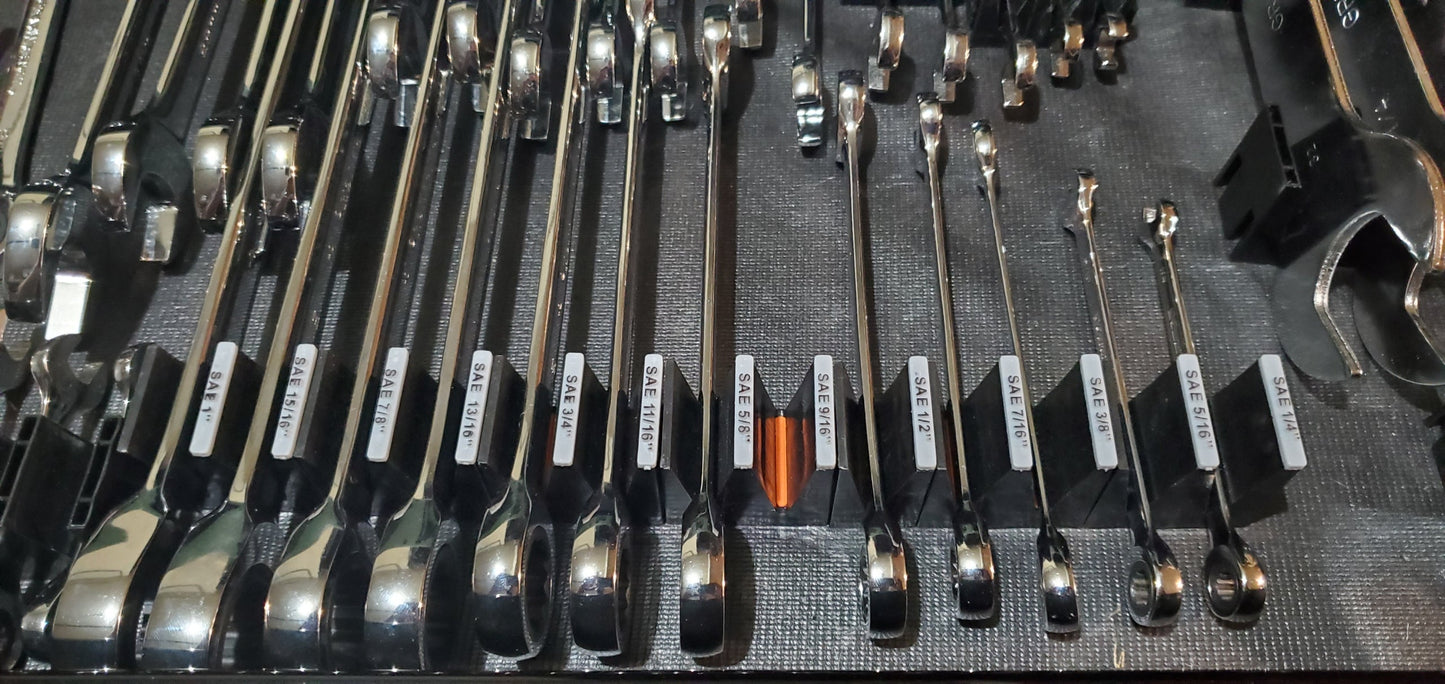 Wrench Size Labels - SAE (2.0) - Toolbox Widget Australia Wrench Organizer, Wrench Organization, Toolbox Widget, Tool Box Widget, Tool Organization, Wrench Holder
